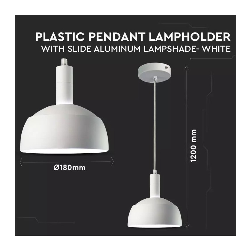 Kattokruunu johdossa 1xE14/60W/230V valkoinen