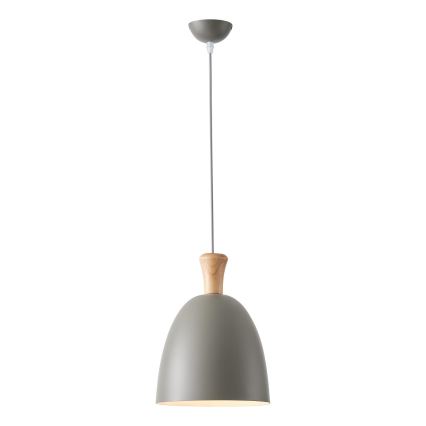 Kattokruunu johdossa 1xE27/15W/230V harmaa halkaisija 23 cm
