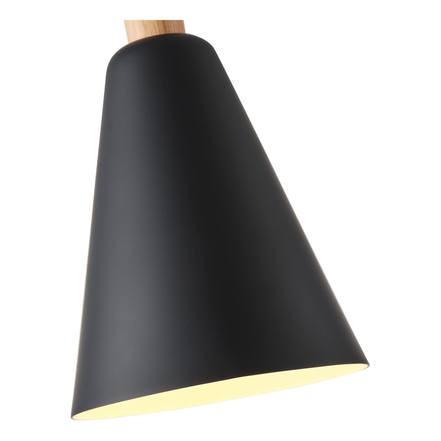 Kattokruunu johdossa 1xE27/15W/230V musta halkaisija 20 cm