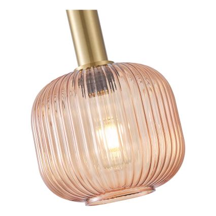 Kattokruunu johdossa 1xE27/15W/230V ruskea halkaisija 20 cm