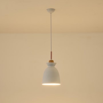 Kattokruunu johdossa 1xE27/15W/230V valkoinen halkaisija 19,5 cm