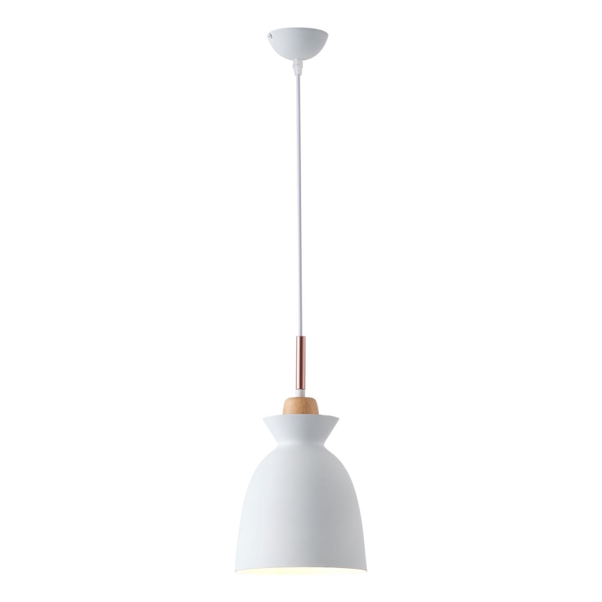 Kattokruunu johdossa 1xE27/15W/230V valkoinen halkaisija 19,5 cm