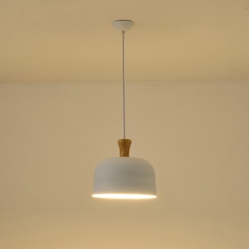 Kattokruunu johdossa 1xE27/15W/230V valkoinen halkaisija 27 cm