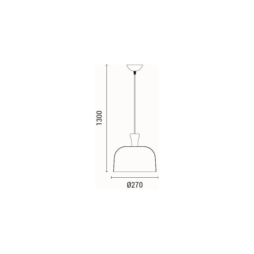 Kattokruunu johdossa 1xE27/15W/230V valkoinen halkaisija 27 cm