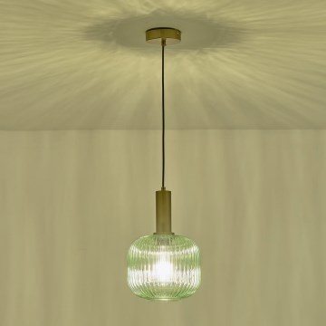 Kattokruunu johdossa 1xE27/15W/230V vihreä pr. 20 cm