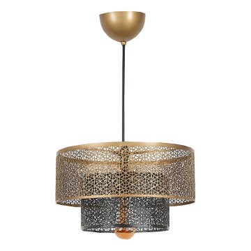 Kattokruunu johdossa 1xE27/40W/230V kulta/musta