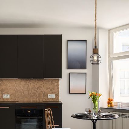 Kattokruunu johdossa 1xE27/60W/230V halkaisija 15 cm