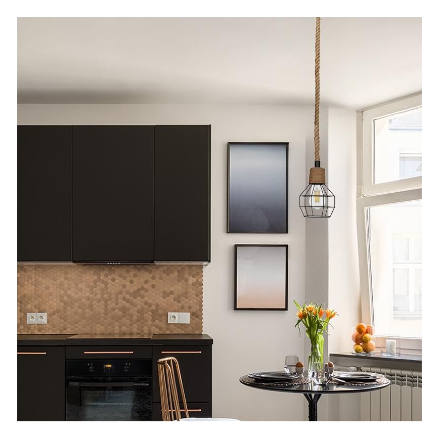 Kattokruunu johdossa 1xE27/60W/230V halkaisija 15 cm