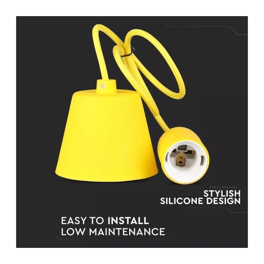 Kattokruunu johdossa 1xE27/60W/230V keltainen