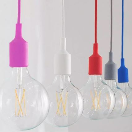 Kattokruunu johdossa 1xE27/60W/230V pinkki