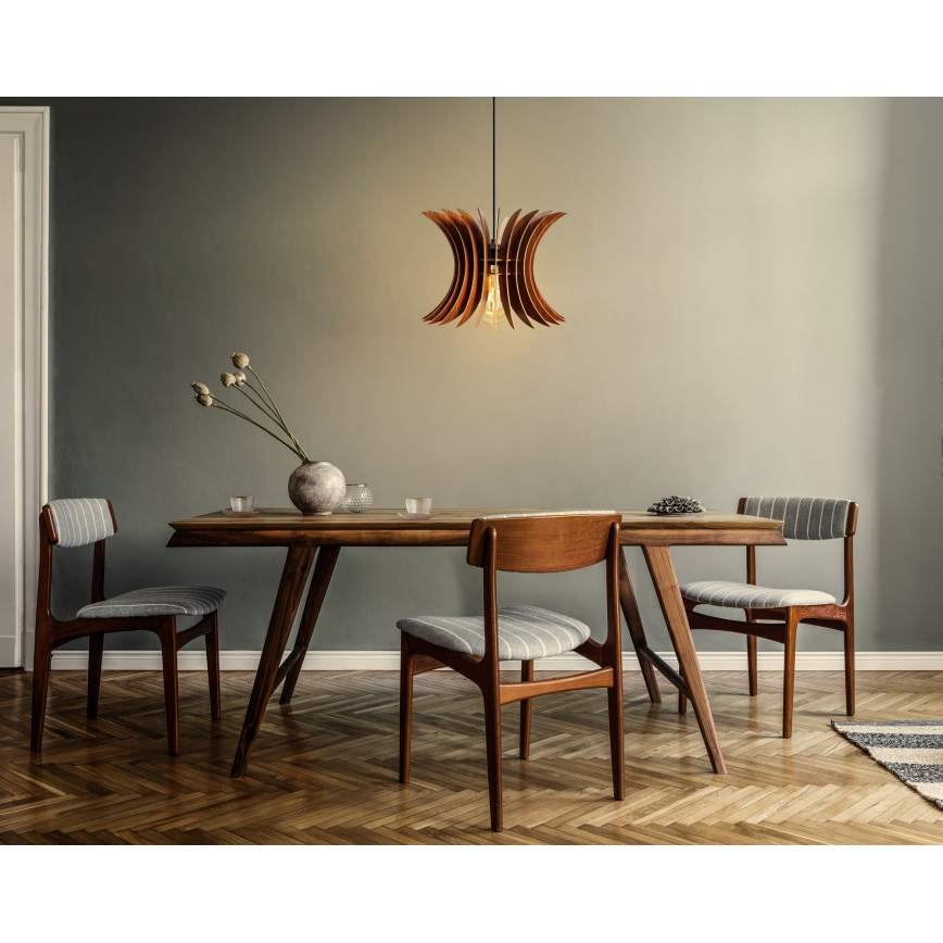 Kattokruunu johdossa 1xE27/60W/230V ruskea halkaisija 20 cm