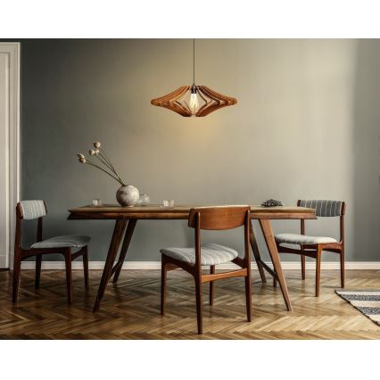 Kattokruunu johdossa 1xE27/60W/230V ruskea halkaisija 47 cm