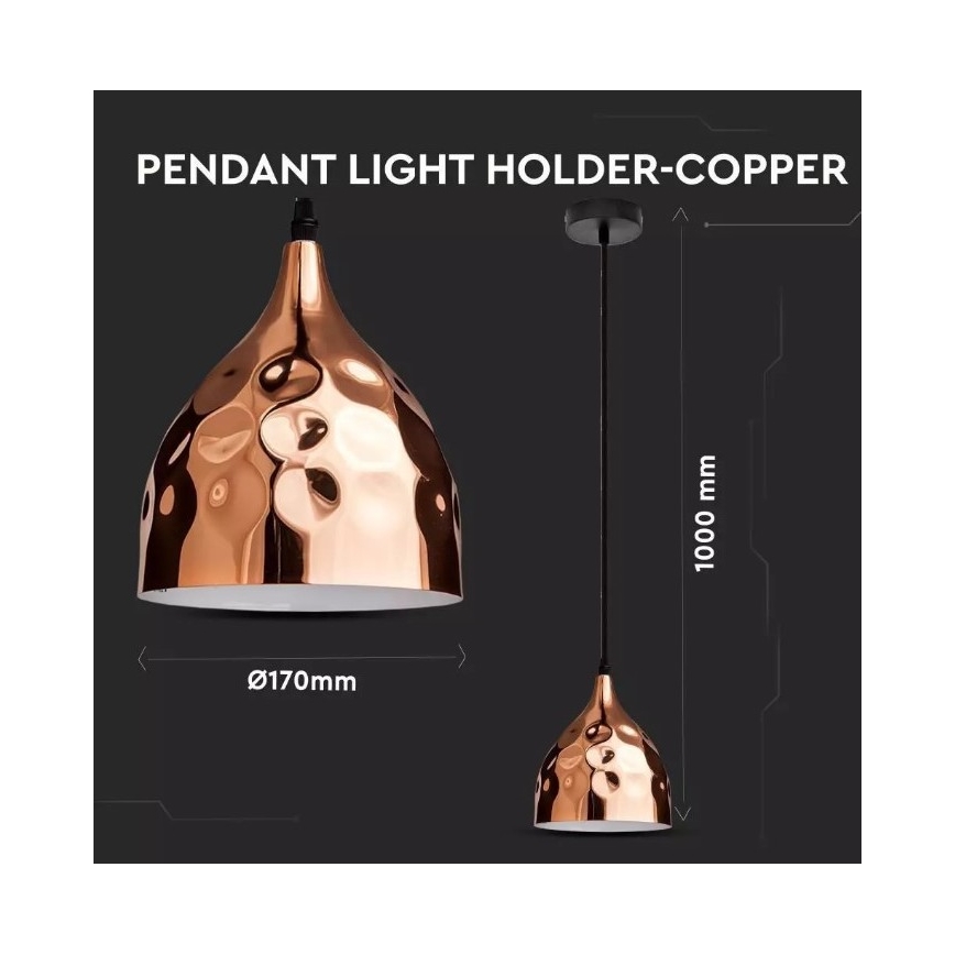 Kattokruunu johdossa 1xE27/60W/230V ruusukulta