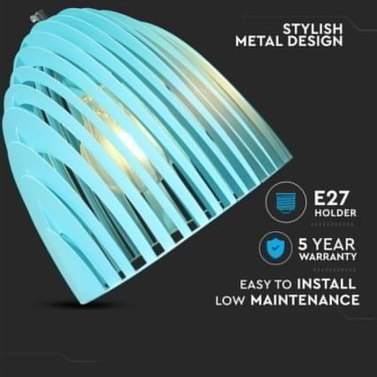 Kattokruunu johdossa 1xE27/60W/230V sininen