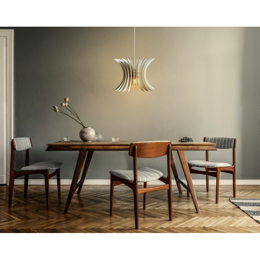 Kattokruunu johdossa 1xE27/60W/230V valkoinen halkaisija 20 cm