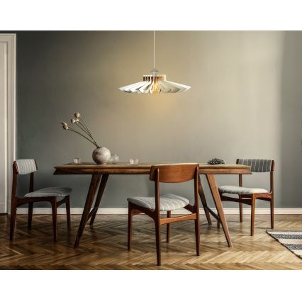 Kattokruunu johdossa 1xE27/60W/230V valkoinen halkaisija 52 cm