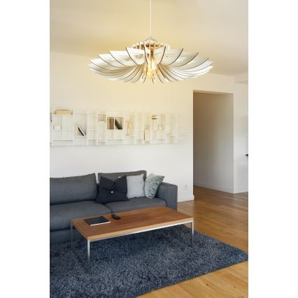 Kattokruunu johdossa 1xE27/60W/230V valkoinen halkaisija 52 cm