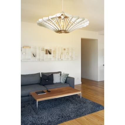 Kattokruunu johdossa 1xE27/60W/230V valkoinen halkaisija 59 cm
