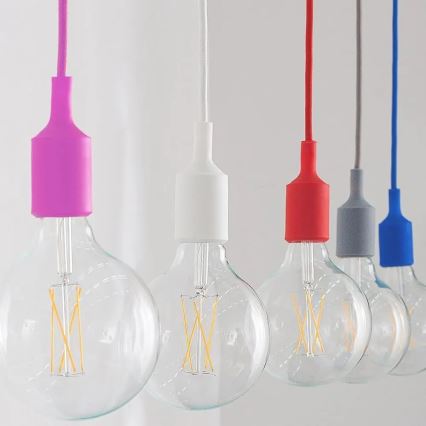 Kattokruunu johdossa 1xE27/60W/230V violetti