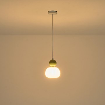 Kattokruunu johdossa 1xG9/7W/230V valkoinen/vihreä