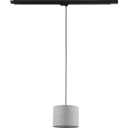 Kattokruunu johdossa 3-vaihe kiskojärjestelmään TRACER 1xE27/15W/230V halkaisija 20 cm musta/harmaa