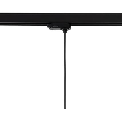 Kattokruunu johdossa 3-vaihe kiskojärjestelmään TRACER 1xE27/15W/230V halkaisija 20 cm musta/harmaa