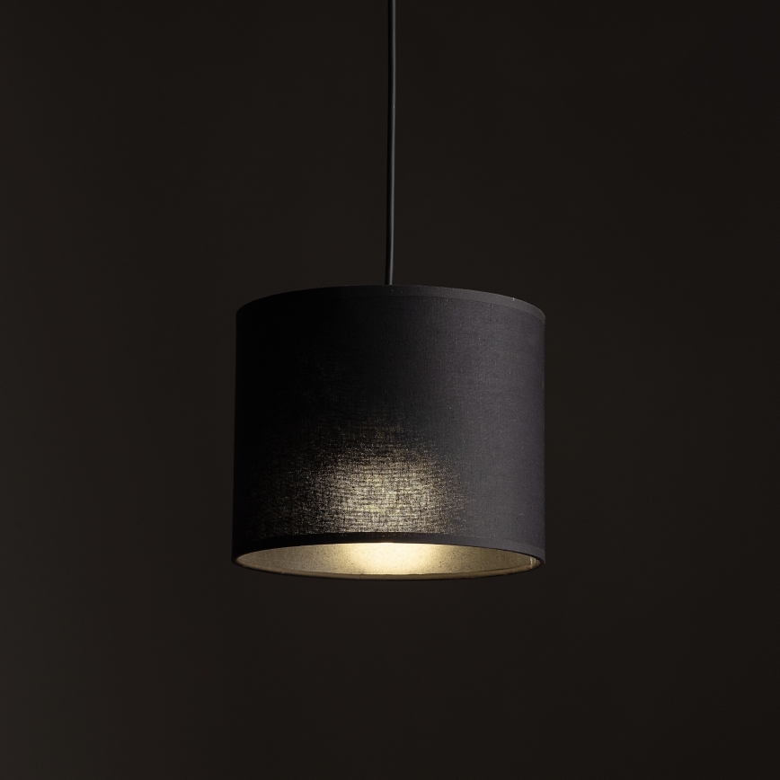 Kattokruunu johdossa 3-vaihe kiskojärjestelmään TRACER 1xE27/15W/230V halkaisija 20 cm musta