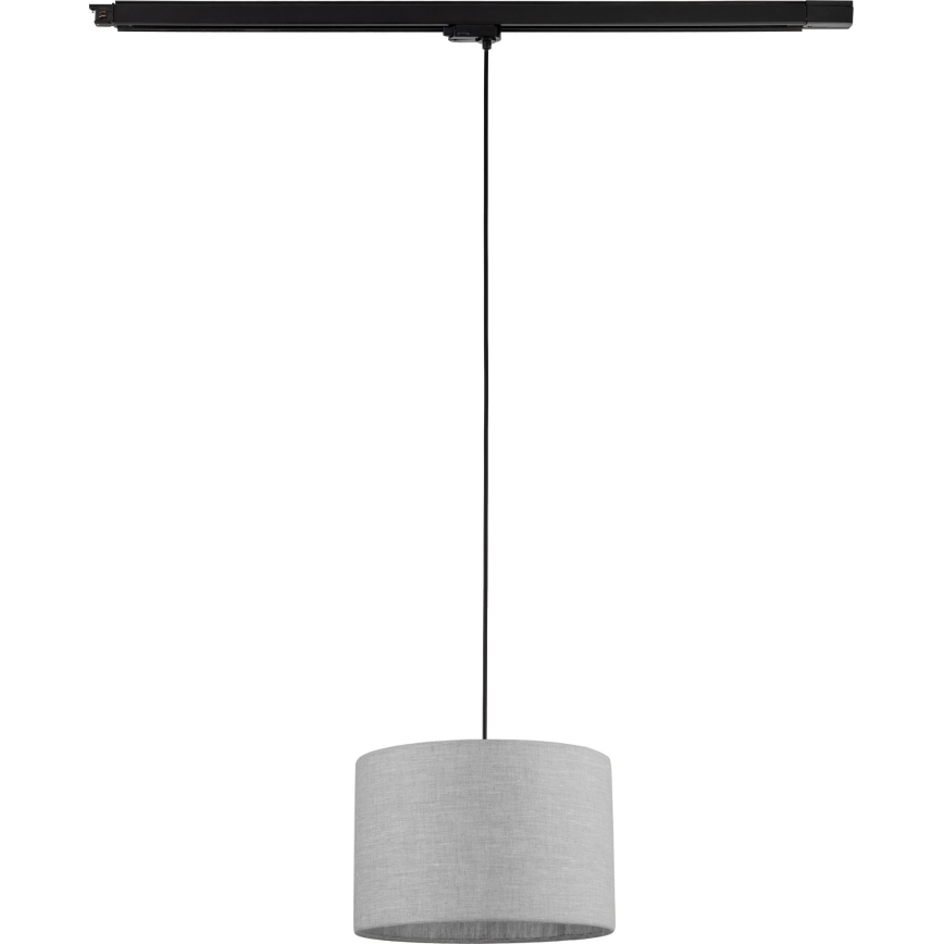 Kattokruunu johdossa 3-vaihe kiskojärjestelmään TRACER 1xE27/15W/230V halkaisija 30 cm musta/harmaa