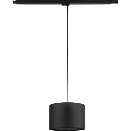 Kattokruunu johdossa 3-vaihe kiskojärjestelmään TRACER 1xE27/15W/230V halkaisija 30 cm musta