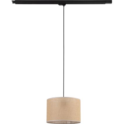 Kattokruunu johdossa 3-vaihe kiskojärjestelmään TRACER 1xE27/15W/230V halkaisija 30 cm musta/ruskea