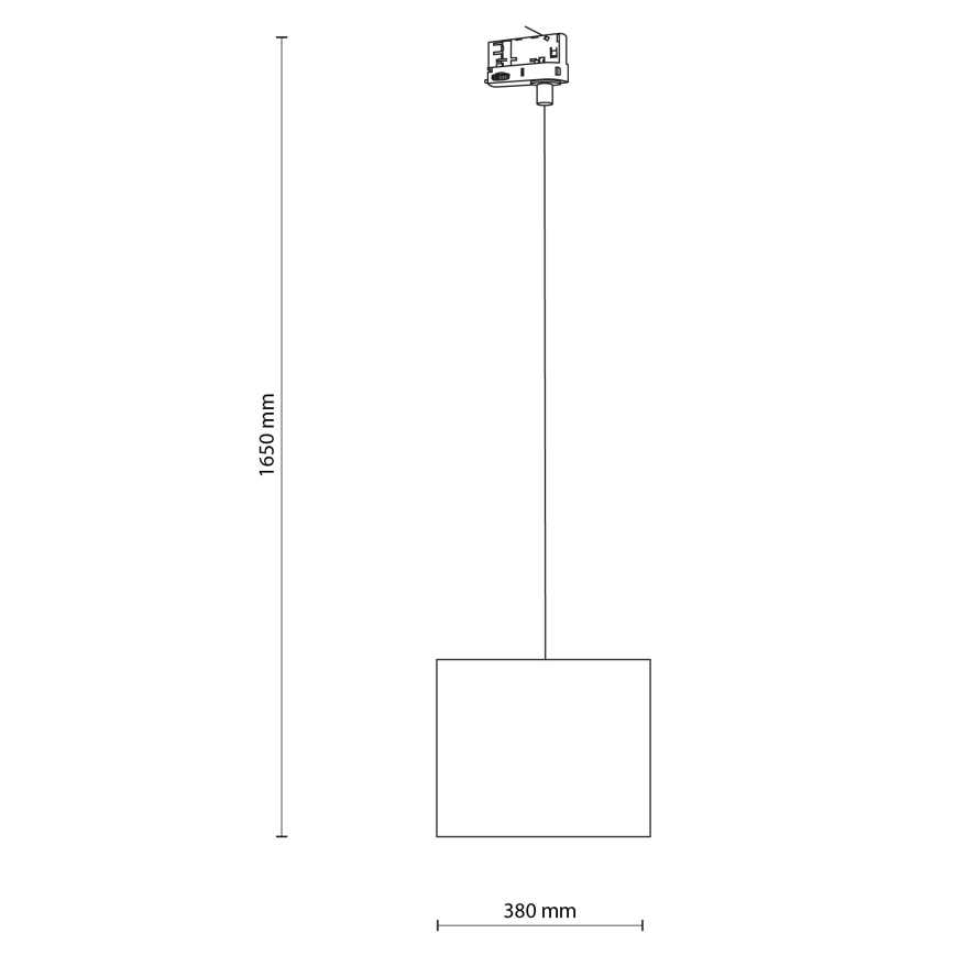 Kattokruunu johdossa 3-vaihe kiskojärjestelmään TRACER 1xE27/15W/230V halkaisija 30 cm musta/ruskea