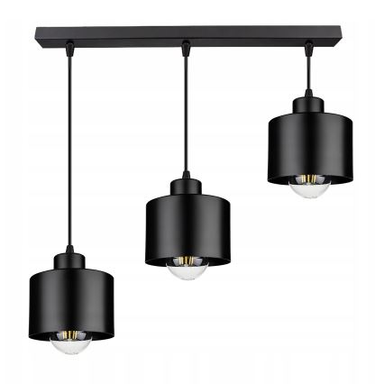 Kattokruunu johdossa 3xE27/35W/230V musta