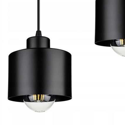 Kattokruunu johdossa 3xE27/35W/230V musta