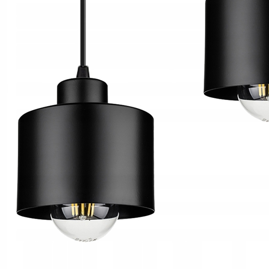 Kattokruunu johdossa 3xE27/35W/230V musta