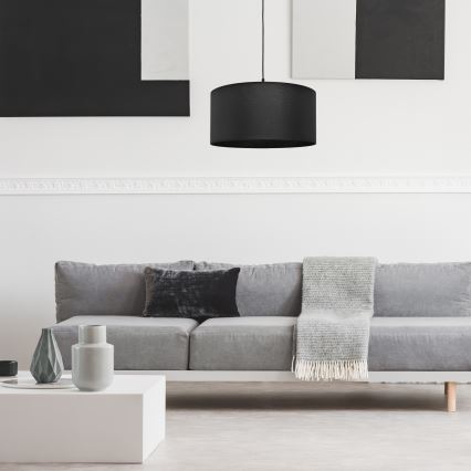 Kattokruunu johdossa ALBA 1xE27/15W/230V d. 40 cm musta