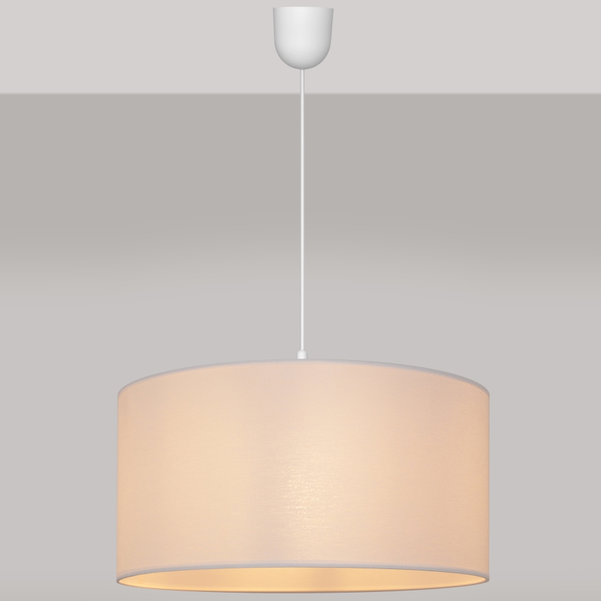 Kattokruunu johdossa ALBA 1xE27/15W/230V d. 40 cm valkoinen