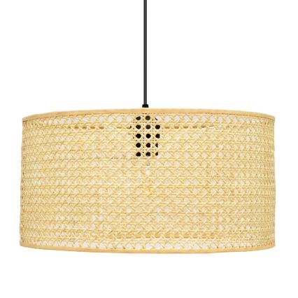 Kattokruunu johdossa ALBA 1xE27/15W/230V halkaisija 40 cm rottinki/musta