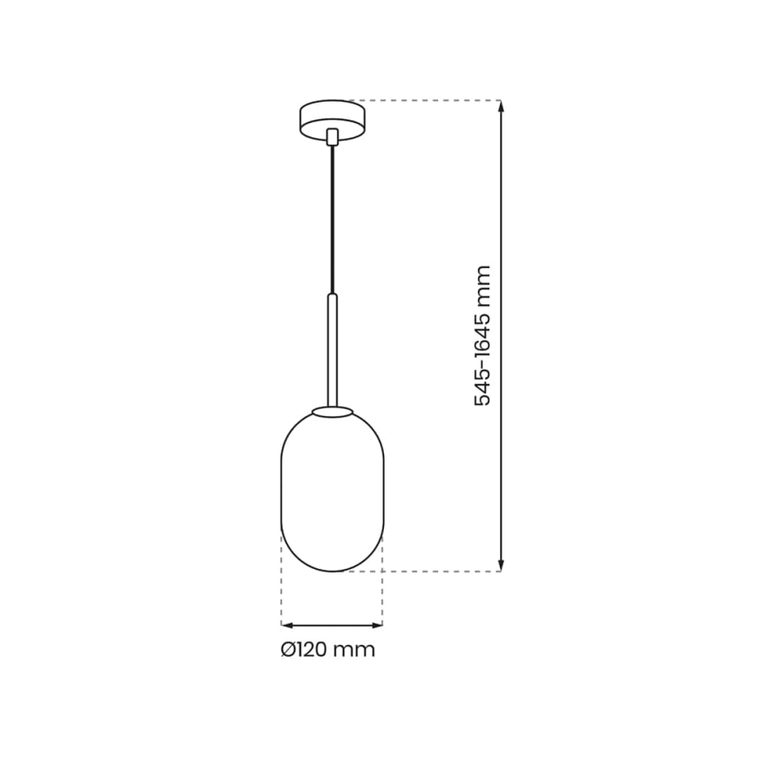 Kattokruunu johdossa ALIAS 1xG9/8W/230V halkaisija 12 cm kulta