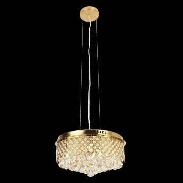 Kattokruunu johdossa AMAPOLI 7xG9/28W/230V halkaisija 45 cm kulta