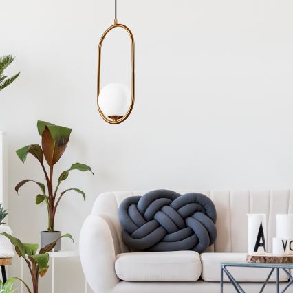 Kattokruunu johdossa AMBER 1xG9/5W/230V 140 cm