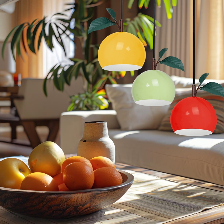 Kattokruunu johdossa APPLE 3xE27/15W/230V värikäs