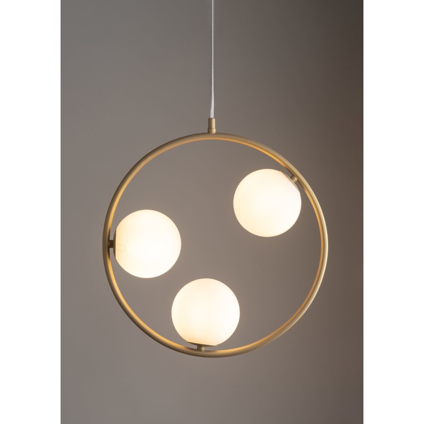 Kattokruunu johdossa AQUA 3xG9/12W/230V kulta