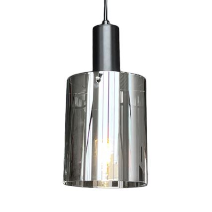 Kattokruunu johdossa ARCADIA 1xE27/60W/230V halkaisija 13 cm musta/savuinen
