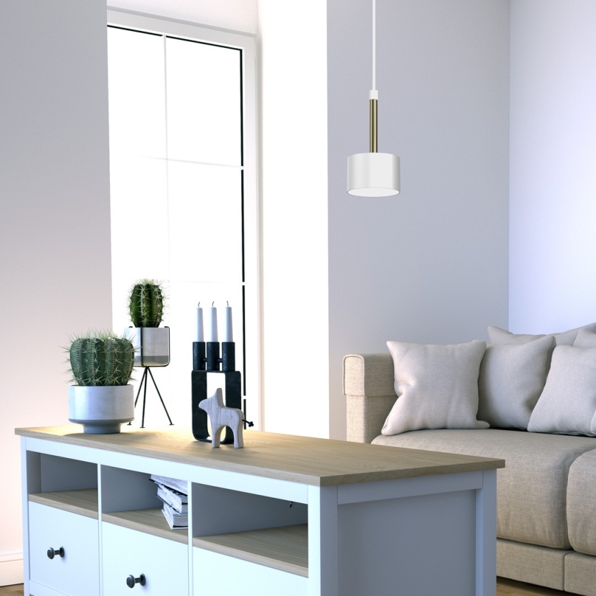 Kattokruunu johdossa ARENA 1xGX53/11W/230V valkoinen/kultainen