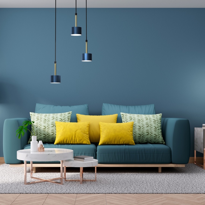 Kattokruunu johdossa ARENA 3xGX53/11W/230V sininen/kultainen