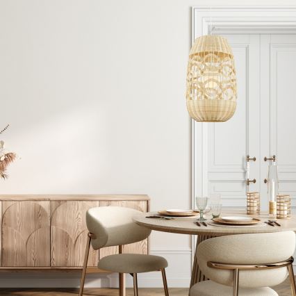 Kattokruunu johdossa ARONA 1xG9/9W/230V halkaisija 40 cm rottinki/beige