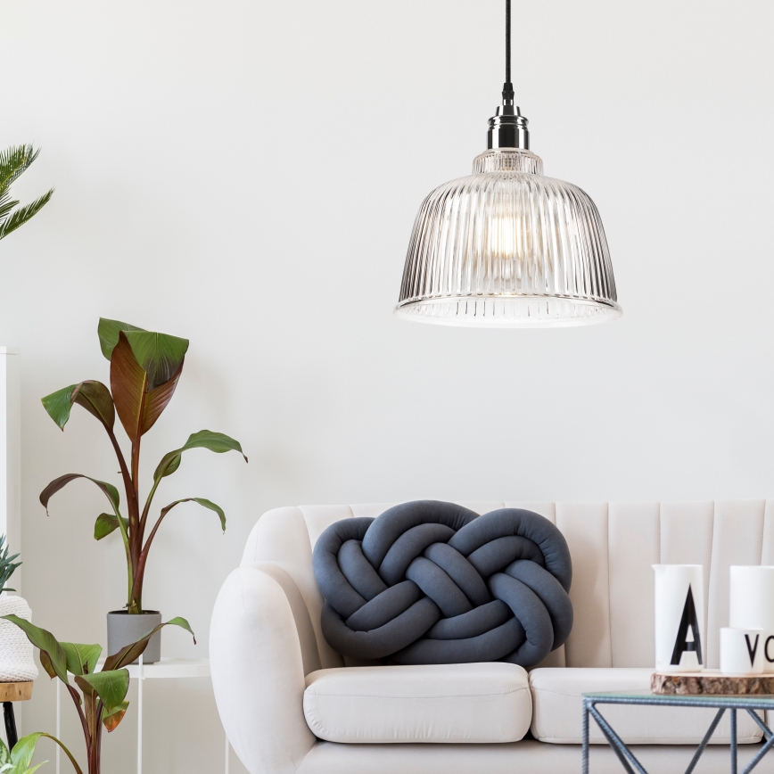 Kattokruunu johdossa ASTA 1xE27/60W/230V kiiltävä kromi