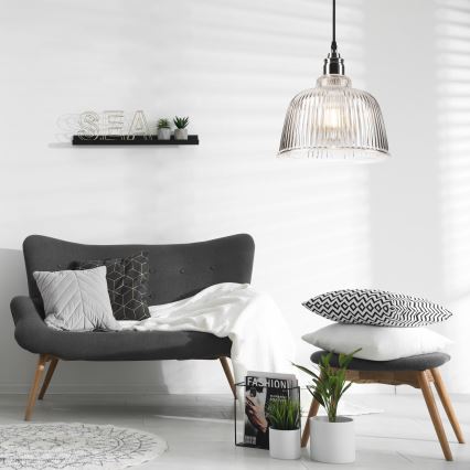 Kattokruunu johdossa ASTA 1xE27/60W/230V kiiltävä kromi