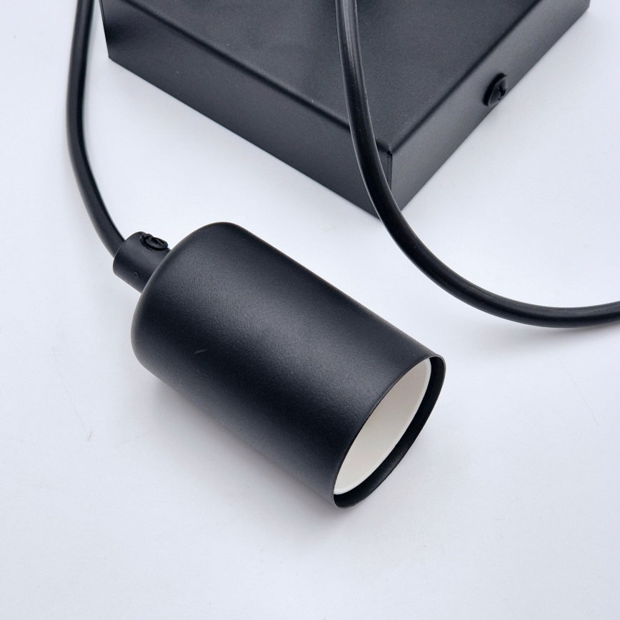 Kattokruunu johdossa ASTRID 1xE27/60W/230V matta musta