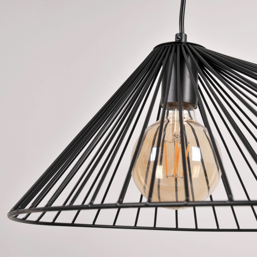 Kattokruunu johdossa AURORA 1xE27/20W/230V halkaisija 60 cm musta